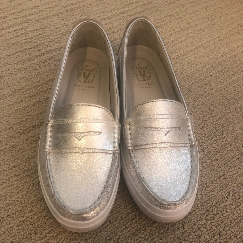 Cole Haan Silver Loafers